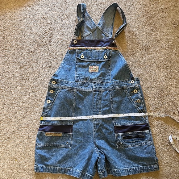 Vintage 90's B.U.M. Equipment Denim Overall Shorts - Picture 9 of 13